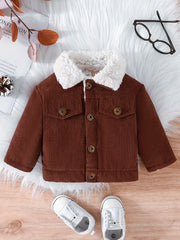 Baby Fleece Thermal Jacket Button Down Coat