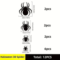 3D Bats And Spiders Halloween Decorations DIY Hanging Decorations