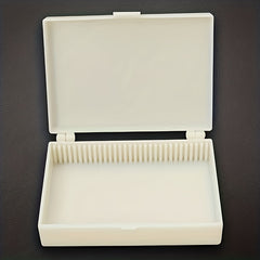 30PCS Biology Glass Microscope Slides Storage Box Case Plastic Rectangular