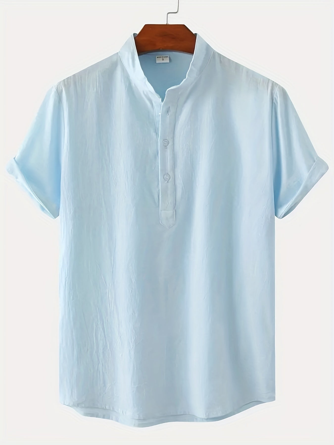 Men's Casual Cotton Short Sleeve Shirt for Summer Vacation