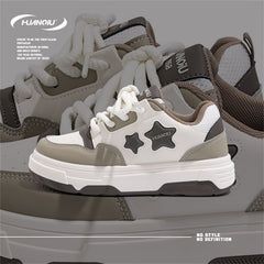 Women's Star Pattern Skate Shoes Non-slip Flatform Sneakers