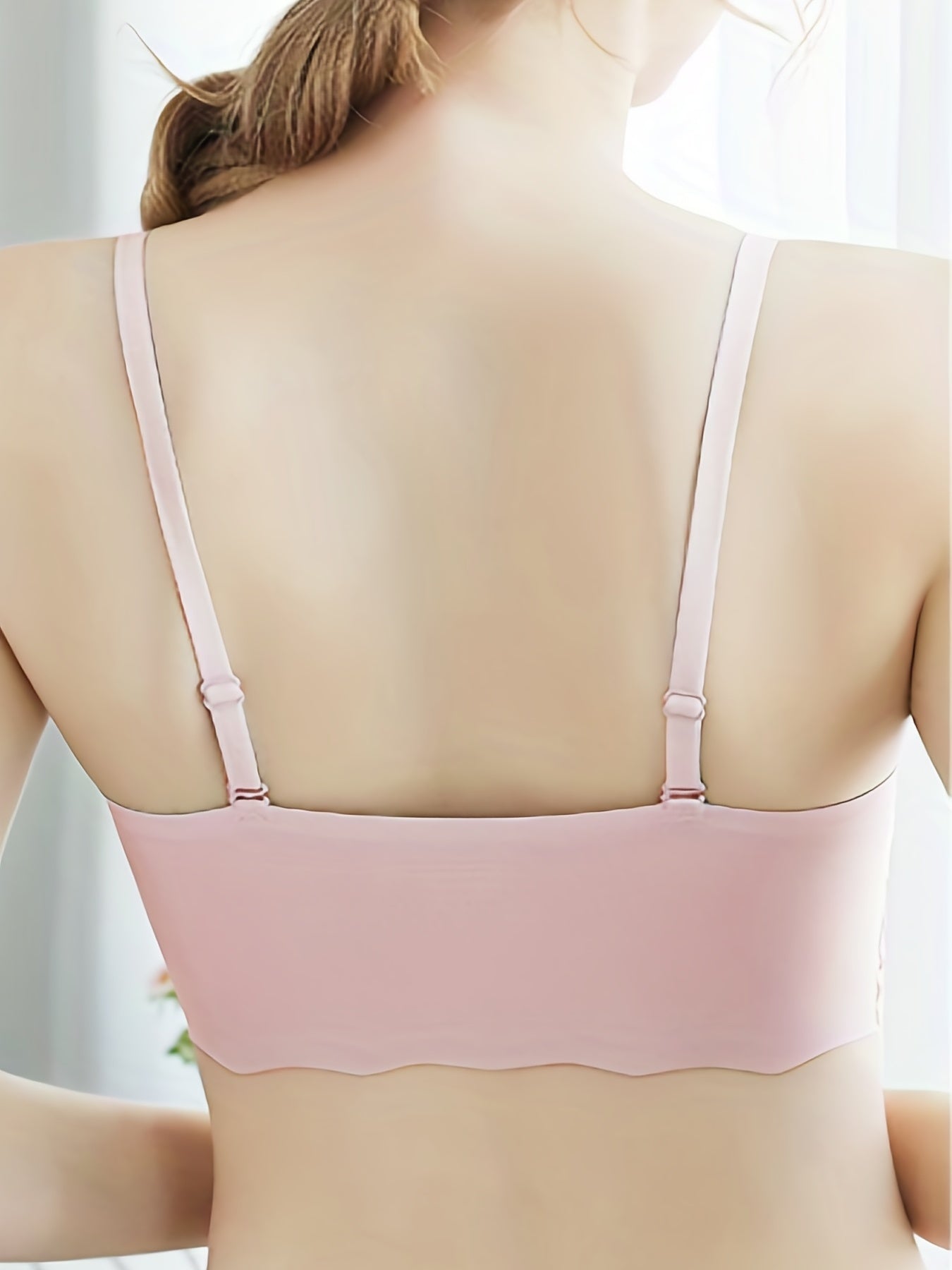 3pcs Wireless Push Up Bras Scallop Trim Intimates Lingerie