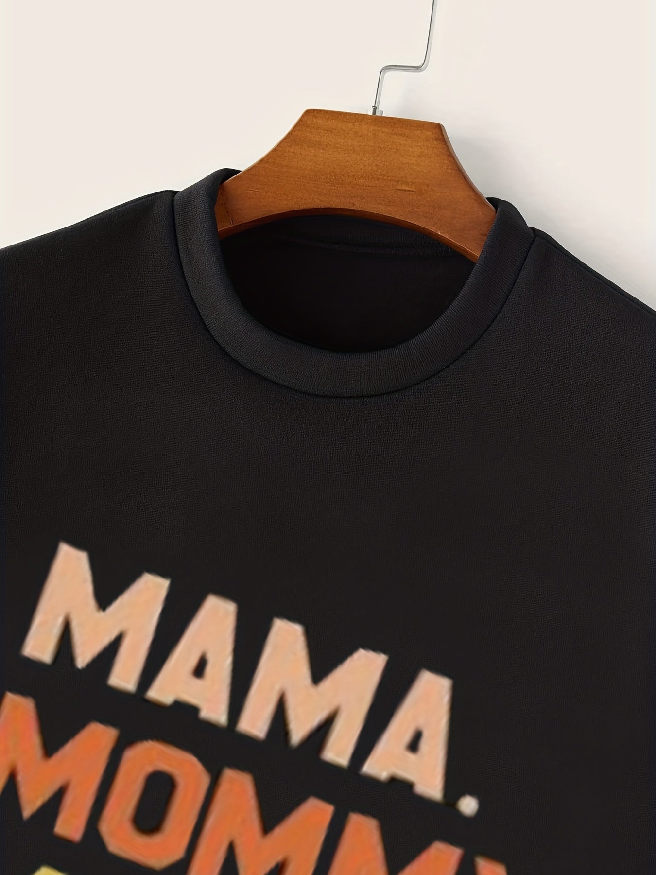 Colorful Letter Print Pullover Sweatshirt for Women