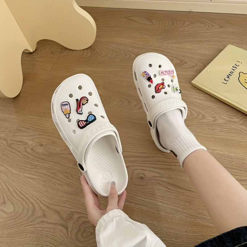 Women's Cartoon Decor Clogs Non Slip Slide Sandals