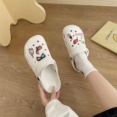 Women's Cartoon Decor Clogs Non Slip Slide Sandals