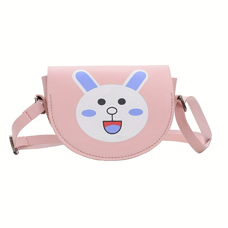 Kids Rabbit Messenger Bag PU Shoulder Satchel Coin Purse Girls Cartoon Crossbody