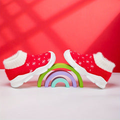 Boy's Solid Thermal Sock Shoes Non Slip Casual Sneakers