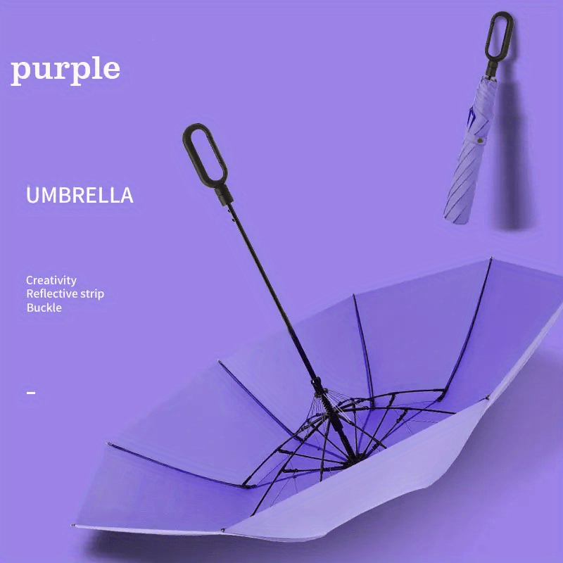 Windproof Automatic Golf Umbrella Dual-Use Rain or Shine 8 Ribs
