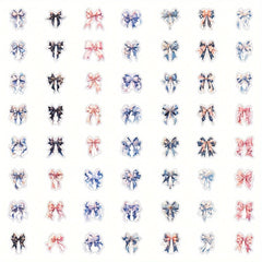 60 Pink Bow Stickers Waterproof for Laptop Scrapbook Water Bottle
