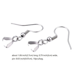 10pcs Stainless Steel Ear Hooks for DIY Earrings Making