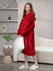 Hooded Fleece Nightgown with Pockets