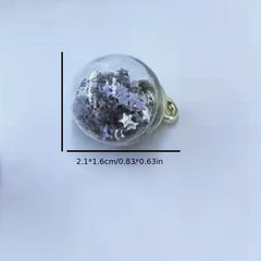 Mini Glass Bottle Stars Sequins Hanging Ball DIY Earrings Necklace
