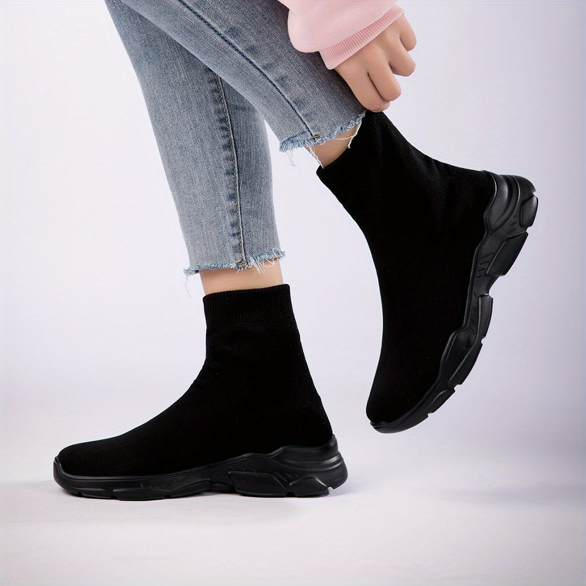 Women's High Top Slip On Sneakers Lightweight Walking Shoes
