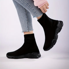 Women's High Top Slip On Sneakers Lightweight Walking Shoes