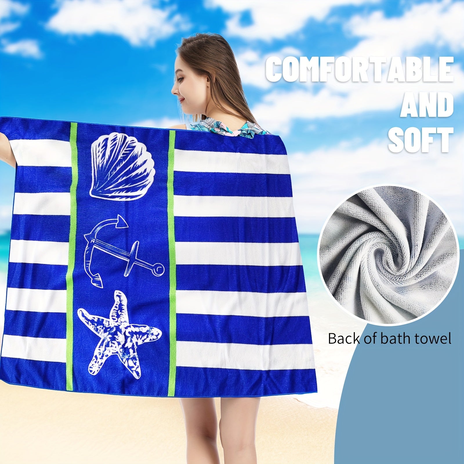Mutao Microfiber Beach Towels Quick Drying Towel Swim Towel Soft Oversized