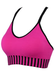 Criss Cross Back Wireless Sports Bra Yoga Fitness Padded Bra
