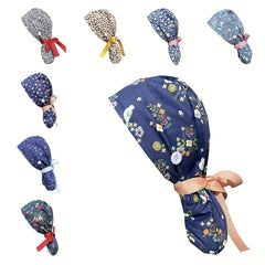 Ponytail Scrub Caps Inelastic Beanie Work Cap