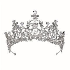 Rhinestone Crystal Crown Queen Tiara Headband Wedding Bridal Hair Accessories