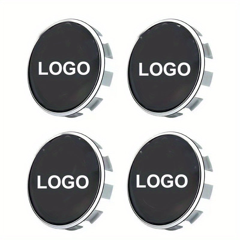 4pcs 68mm Wheel Center Caps Hub Cover with Tire Valve Cover Car Emblem