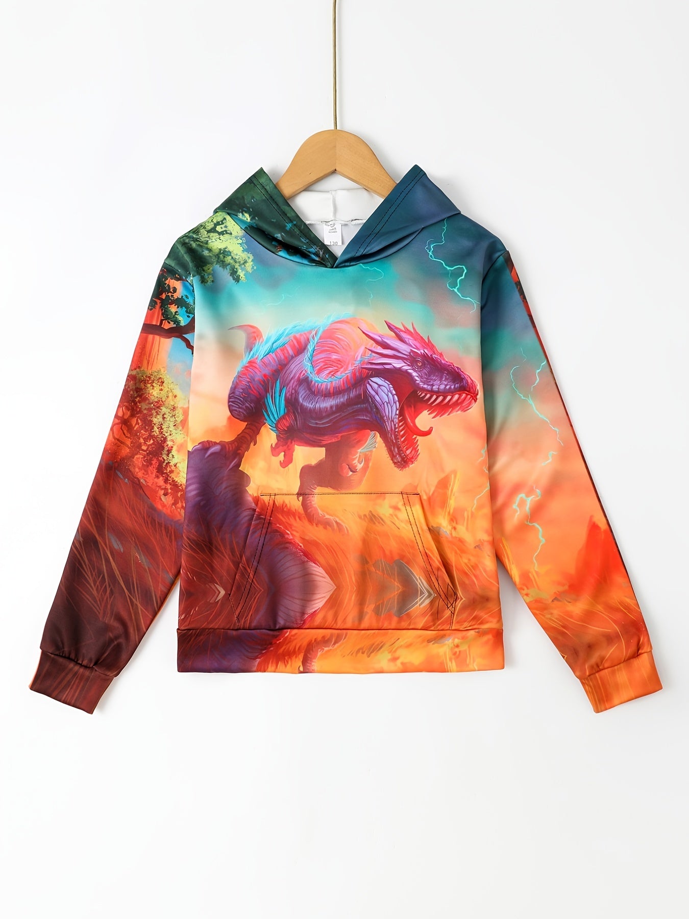 Kids' 3D Sharp Print Hooded Sweatshirt
