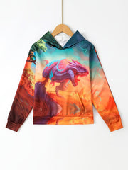 Kids' 3D Sharp Print Hooded Sweatshirt