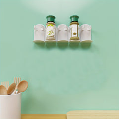 Wall Mounted Spice Jar Holder for Kitchen Organization