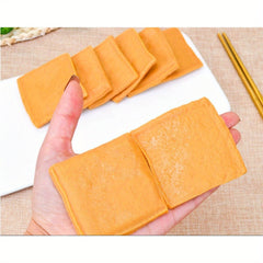 2pcs Yellow PVC Tofu Cubes Halloween Thanksgiving Pretend Play Food