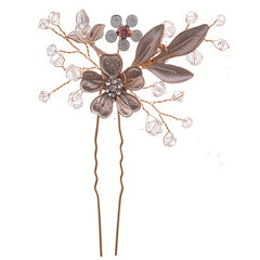Flower Crystal Wedding Hair Pins Hair Accessories Bridal Headpiece
