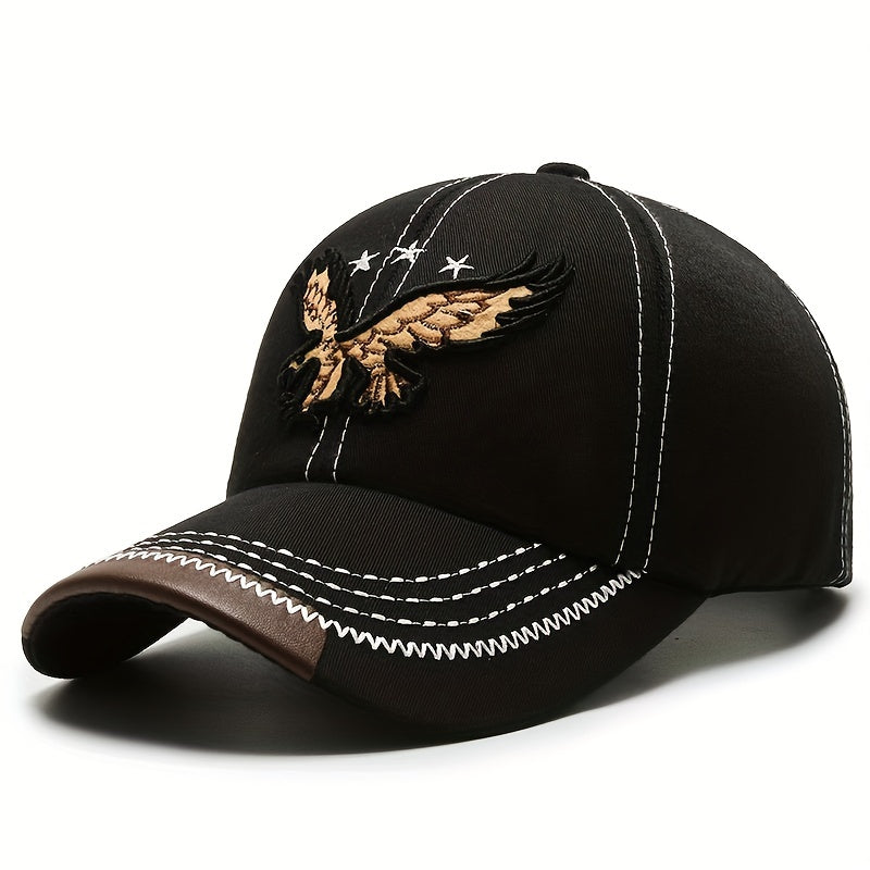 Men's Spring Baseball Cap Eagle Embroidered Peaked Cap
