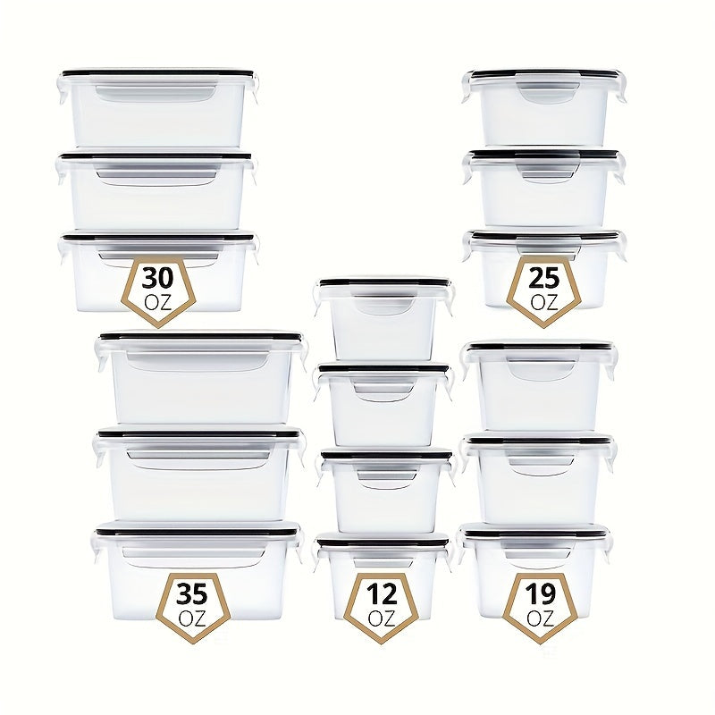 24pcs Refrigerator Sealed Freshkeeping Boxes Food Jar Storage Box