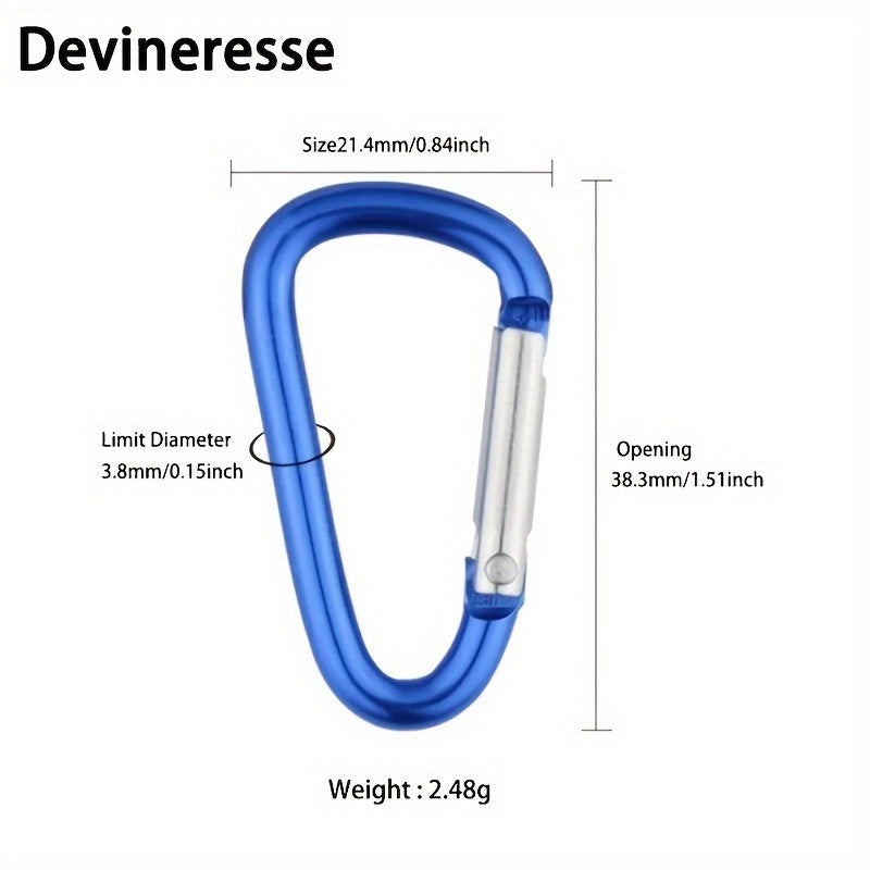 10pcs Mini Carabiner Keychains for Outdoor Camping & Daily Use