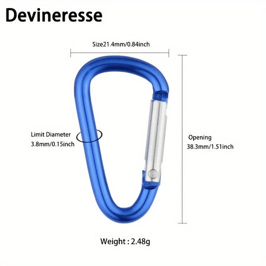 10pcs Mini Carabiner Keychains for Outdoor Camping & Daily Use