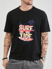Surf Tide & Sunglasses Print Men's Graphic T-shirt