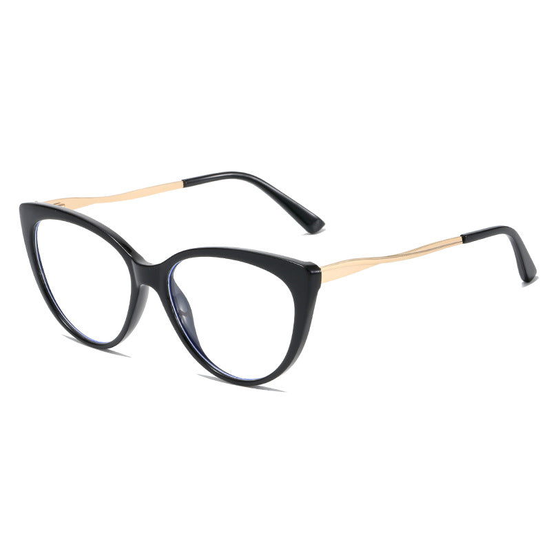 Tortoiseshell Block Frame Retro Clear Lens Light Blocking Glasses
