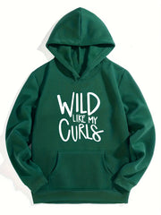 Girls Wild Like My Curls Hooded Sweatshirt Top Youth Girls' Long Sleeve Hoodie