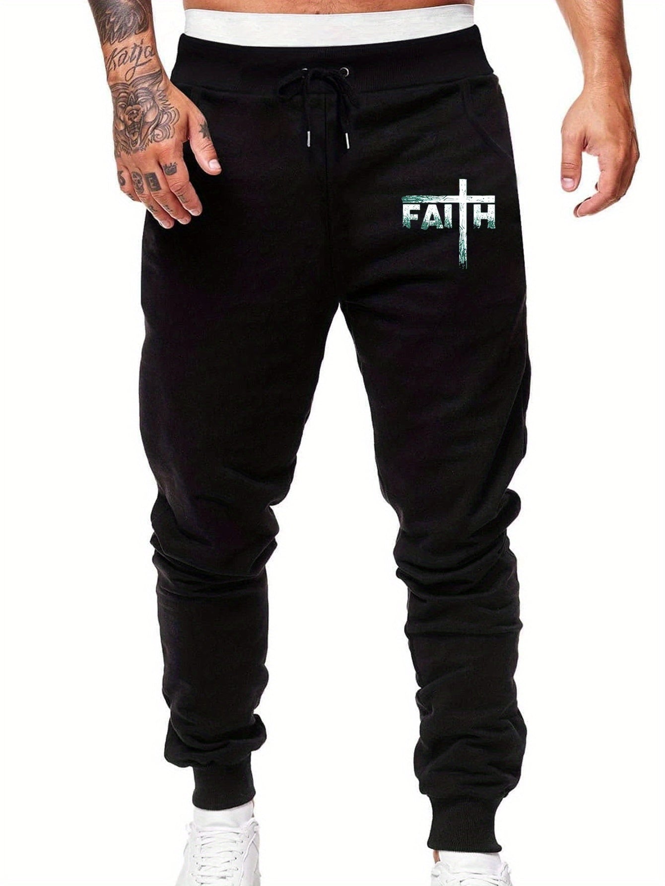 FAITH Men's Drawstring Sweatpants Casual Jogger Pants