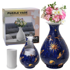 Golden Marble Pattern 3D Jigsaw Puzzle Vase for Adults