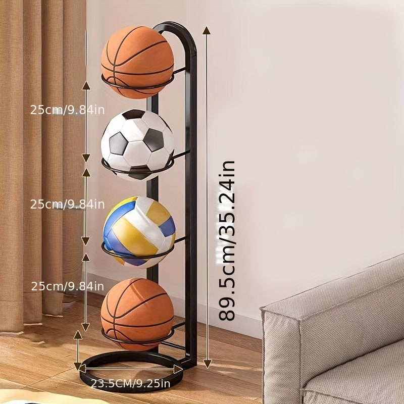 Carbon Steel Ball Storage Rack Basketball Display Stand