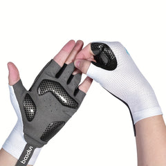 1pair Cycling Riding Gloves Outdoor Sports Half Finger Gloves