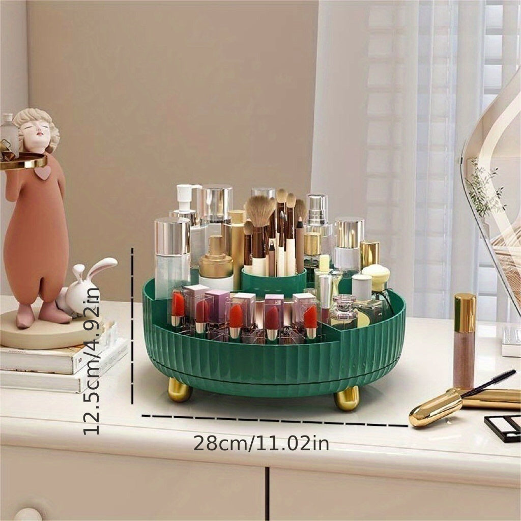 360-Degree Rotating Makeup Organizer Large Capacity for Vanity Bathroom Kitchen