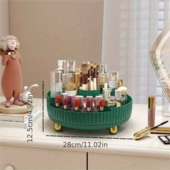 360-Degree Rotating Makeup Organizer Large Capacity for Vanity Bathroom Kitchen