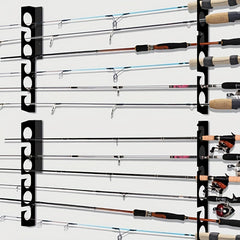 2pcs Iron Fishing Rod Holder Wall Ceiling Mounted Fishing Pole Storage Rack