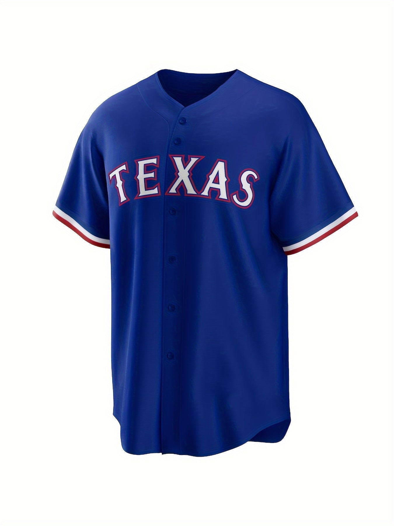 Men's TEXAS Number 5 Print V-neck Baseball Jersey