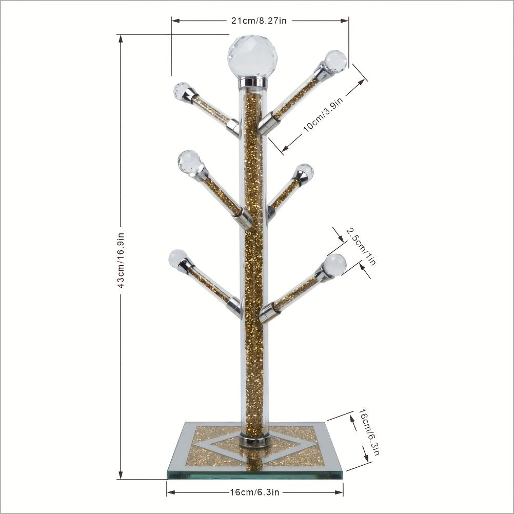 Countertop Cup Holder with 6 Hooks for Kitchen Organization