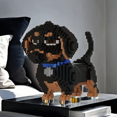 5218pcs Building Block Set Sausage Dog Pet Holiday Gift Room Decoration