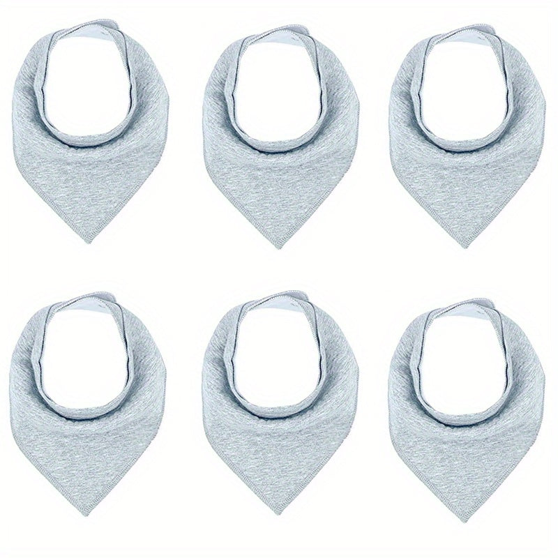 6pcs Baby Bandana Bibs Unisex for Teething and Drooling