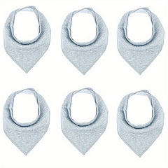 6pcs Baby Bandana Bibs Unisex for Teething and Drooling