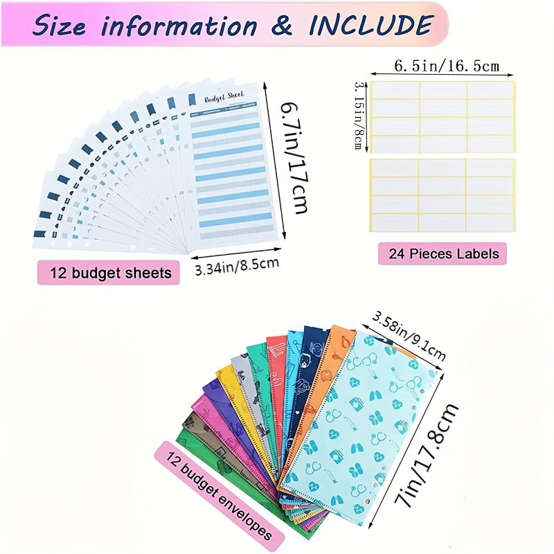 Cash Budget Envelopes System Wallet for Cash Budgeting