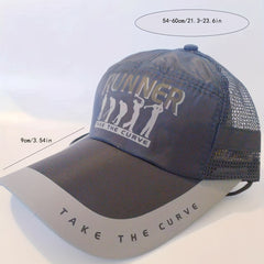 Men's Mesh Baseball Cap Sun Protection Brim Sunshade Hat Outdoor Sports