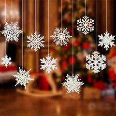 3 Christmas Snowflake Hanging Decorations for Tree & Venue